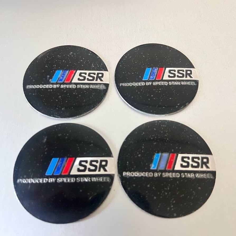☆Hiro☆V-1 ホイール センターキャップ用ステッカー 4枚セット　SSR Amazon.co.jp: SSR 45mm エンブレム センターキャップ